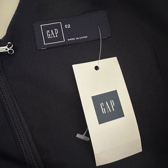 GAP | Womens Double V Chambray Blue Linen Dress $79 NEW Size 2 Minimalist Demure - Picture 9 of 11